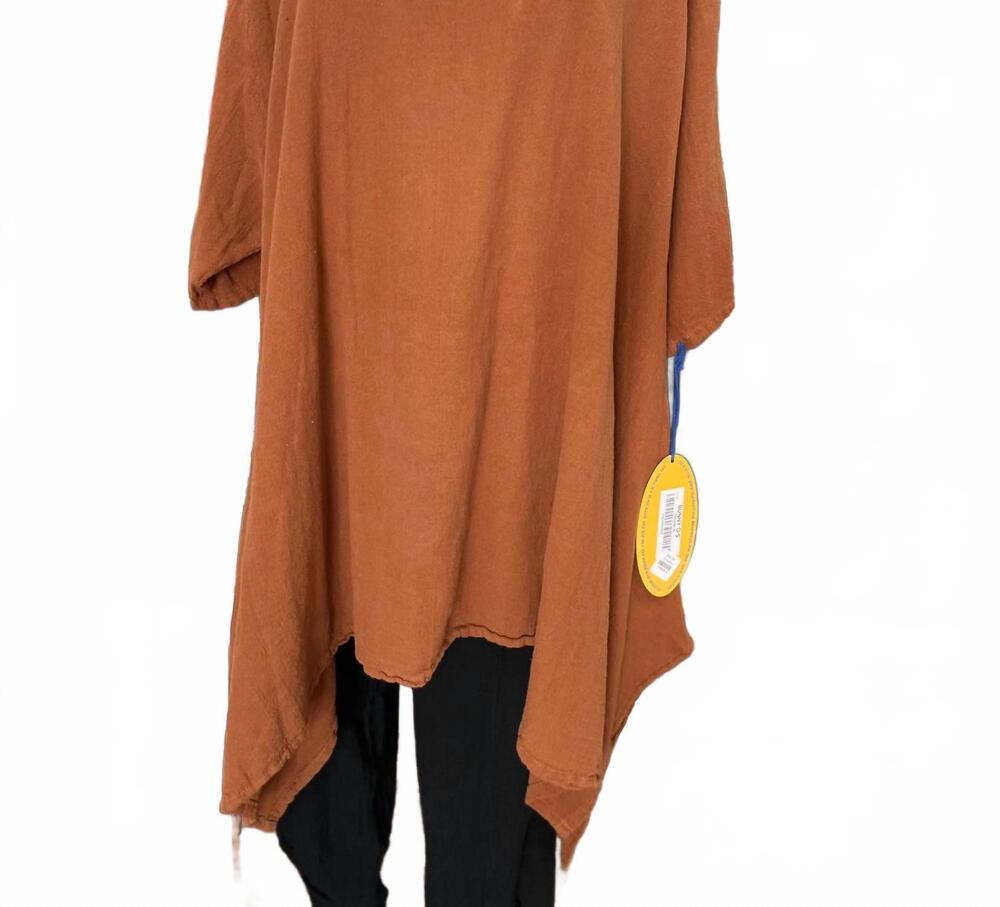 NEW OH MY GAUZE! women's bunny flowing blouse in cinnamon